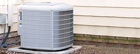 central air conditioner outside of home